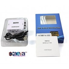 OkaeYa Hdmi2Av Standard Hdmi Interface Mini Hd Video Hdmi To Av-Cvsb Video Hdmi To Av Adapter 1080P